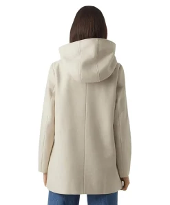 Vero Moda Mantel Fortune Shila mit Großer Kapuze in Beige