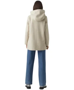 Vero Moda Mantel Fortune Shila mit Großer Kapuze in Beige