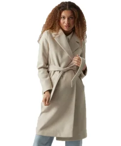 Vero Moda Mantel Fortuneaya mit Gürtel mit Reverskragen