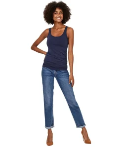 Vero Moda Maxi - Langes Trägershirt aus Jersey in Dunkelblau