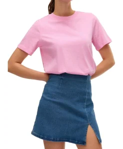 VERO MODA Mini Jeansrock in Indigo mit hohem Bund