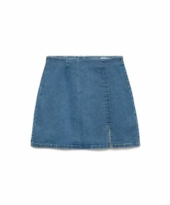 VERO MODA Mini Jeansrock in Indigo mit hohem Bund