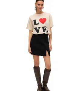 VERO MODA Mini-Jeansrock in Schwarz mit hohem Bund