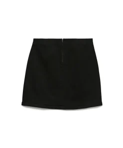 VERO MODA Mini-Jeansrock in Schwarz mit hohem Bund