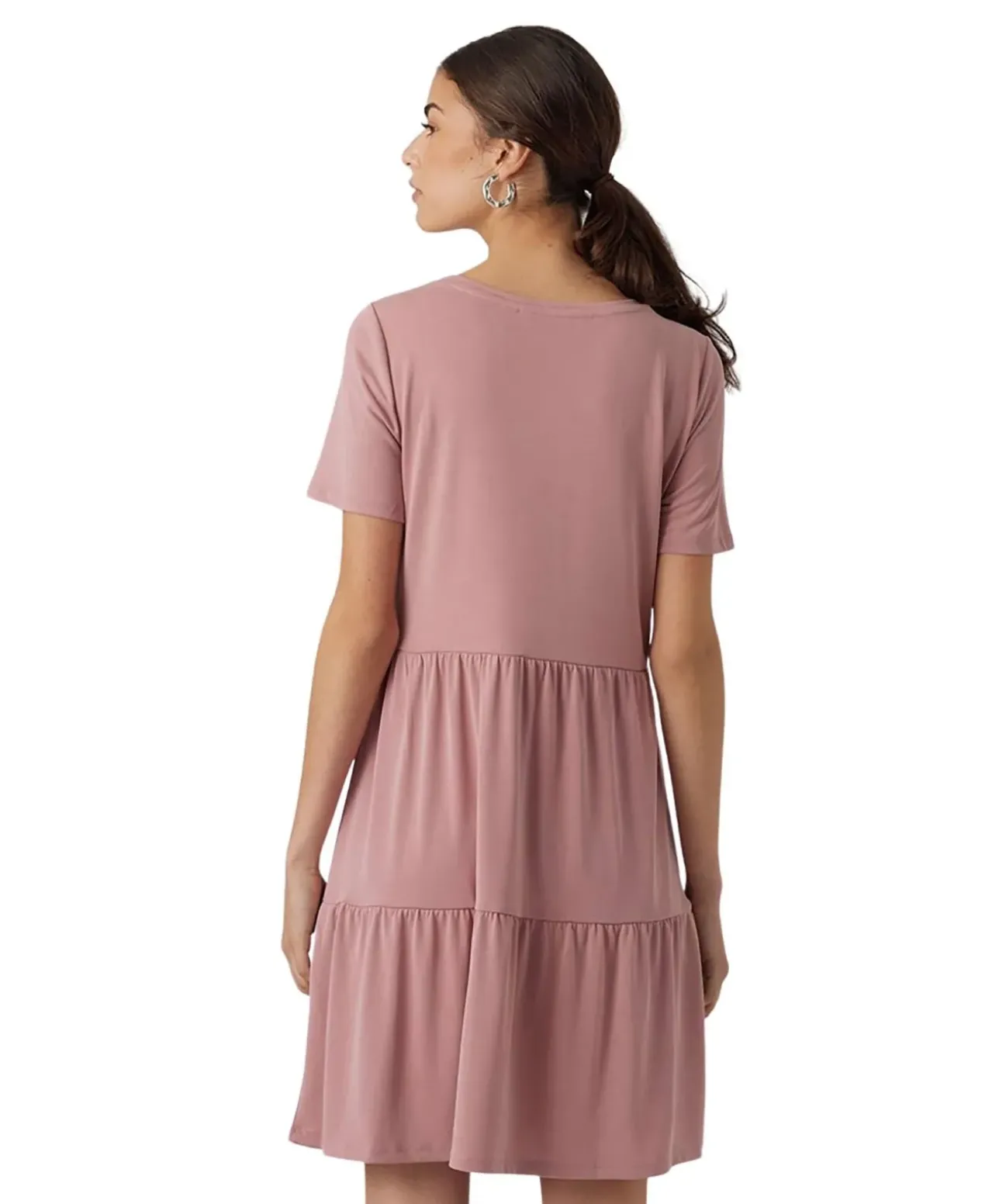Vero Moda Minikleid Filli mit gestuftem Rockteil in Rosa