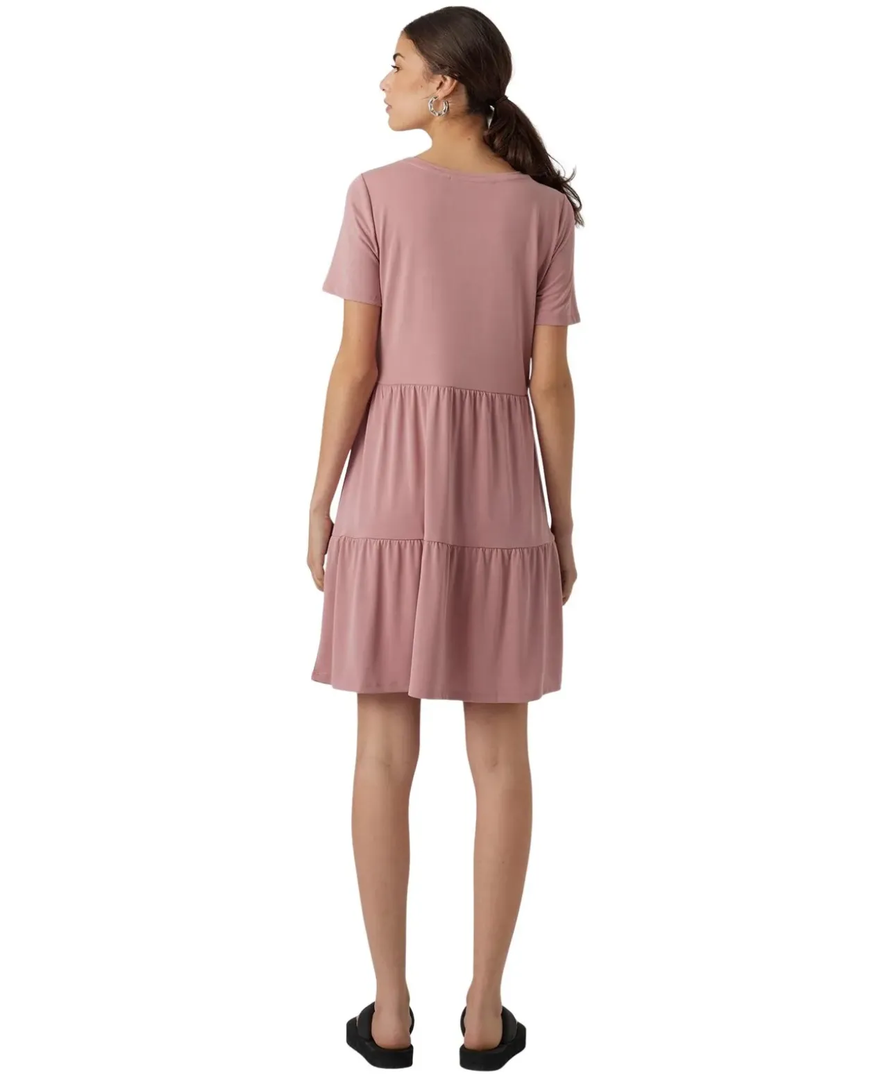 Vero Moda Minikleid Filli mit gestuftem Rockteil in Rosa