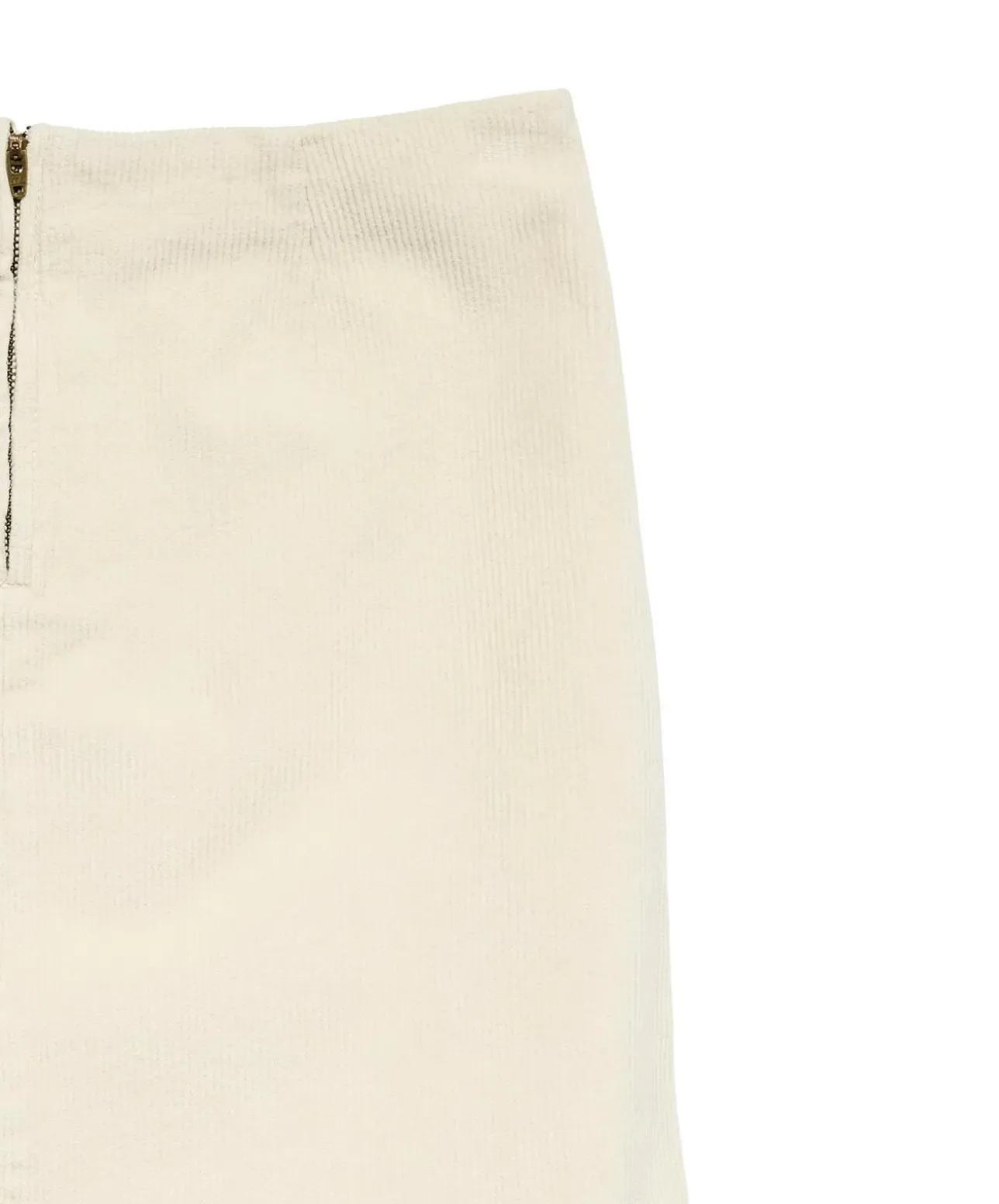 Vero Moda Minirock aus Cord mit Schlitz in Cremeweiß