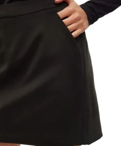 Vero Moda Minirock Donnadina aus schwarzem Wildlederimitat
