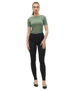 Vero Moda Push-Up-Jeans Seven aus schwarzen Denim