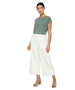 Vero Moda Rundhalsshirt AVA in grün mit Flügelärmeln