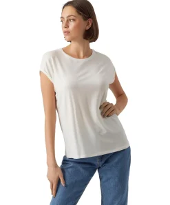 Vero Moda Rundhalsshirt AVA mit Kurzarm in weiß