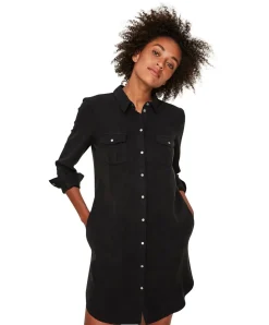 Vero Moda Silla - schwarzes Shirtkleid in Minilänge