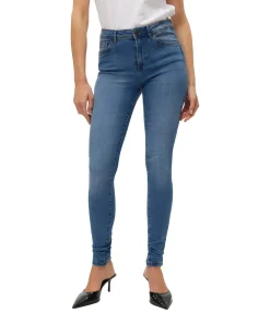 Vero Moda Skinny Jeans Tanya in indigoblauer Used-Optik