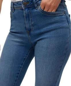 Vero Moda Skinny Jeans Tanya in indigoblauer Used-Optik