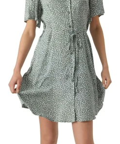 Vero Moda Sommerkleid Alba mit Muster in Hellgrün