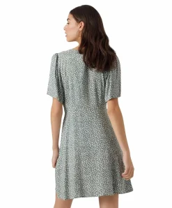 Vero Moda Sommerkleid Alba mit Muster in Hellgrün