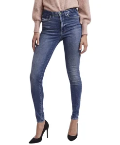 Vero Moda Sophia Jeans mit hoher Taille in blauer Waschung