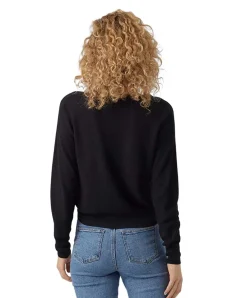 Vero Moda Strickjacke New Lexsun mit V-Ausschnitt in Schwarz