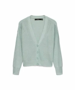 Vero Moda Strickjacke New Lexsun in Hellgrün