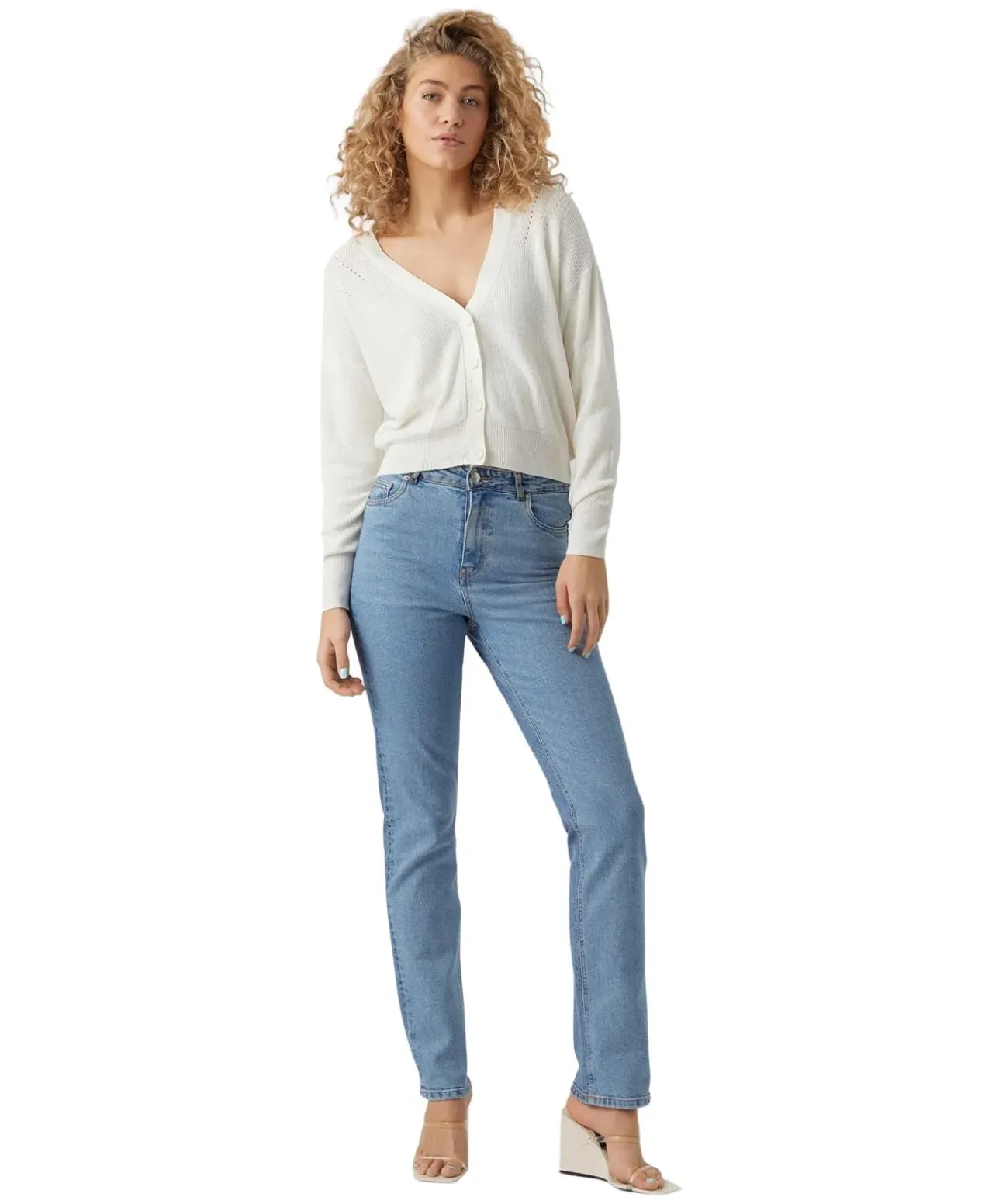 Vero Moda Strickjacke New Lexsun in Weiß