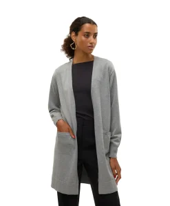 Vero Moda Strickjacke Silje in meliertem Grau