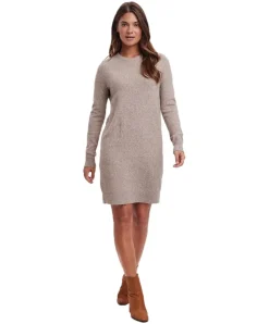 Vero Moda Strickkleid Doffy mit Langarm in Hellbraun