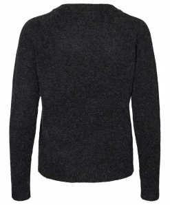 Vero Moda Strickpullover Doffy in Schwarz mit Rundhals