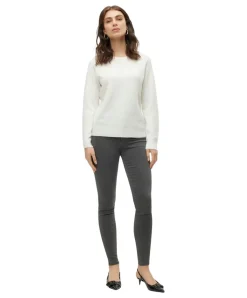 Vero Moda Strickpullover Doffy in Weiß mit Rundhals