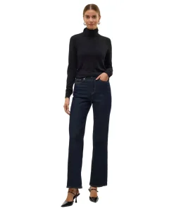 Vero Moda Strickpullover Iris in Schwarz mit Rollkragen