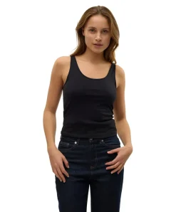 Vero Moda Tank Top mit U-Ausschnitt in Schwarz
