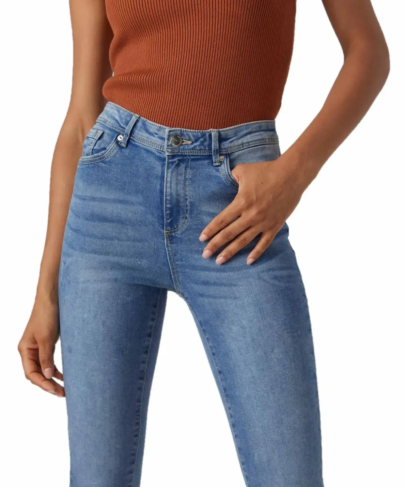 Vero Moda Tanya Jeans Skinny fit in Mittelblau