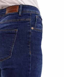 Vero Moda Tanya Skinny Jeans in Dark Blue Used-Optik