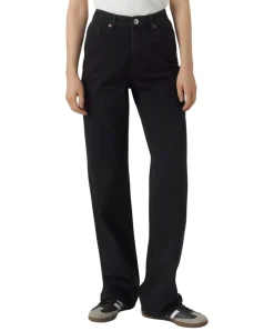 Vero Moda Tessa Jeans mit hoher Taille in Schwarz