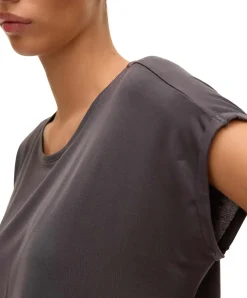 Vero Moda T-Shirt AVA mit Rundhals in Asphalt