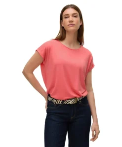 Vero Moda T-Shirt AVA mit Rundhals in Vintage Rot