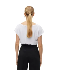 Vero Moda T-Shirt Filli mit V-Ausschnitt in Weiß
