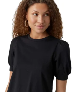 Vero Moda T-Shirt Kerry mit Rundhals in Schwarz