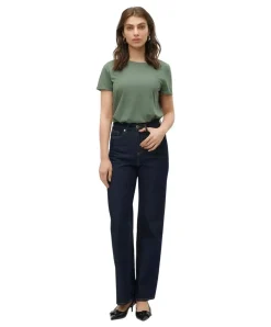 Vero Moda T-Shirt Paula in Grün mit Rundhalsausschnitt