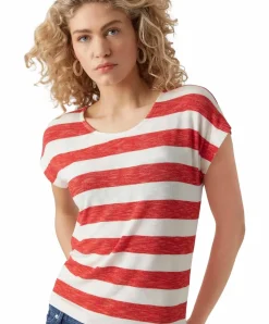 Vero Moda T-Shirt Wide Stripe mit Kurzarm in Streifenoptik