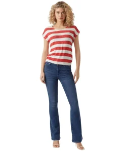 Vero Moda T-Shirt Wide Stripe mit Kurzarm in Streifenoptik