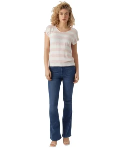 Vero Moda T-Shirt Wide Stripe mit Rundhals in Streifenoptik