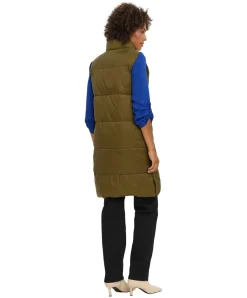 Vero Moda Weste Uppsala in Langer Form in Oliv