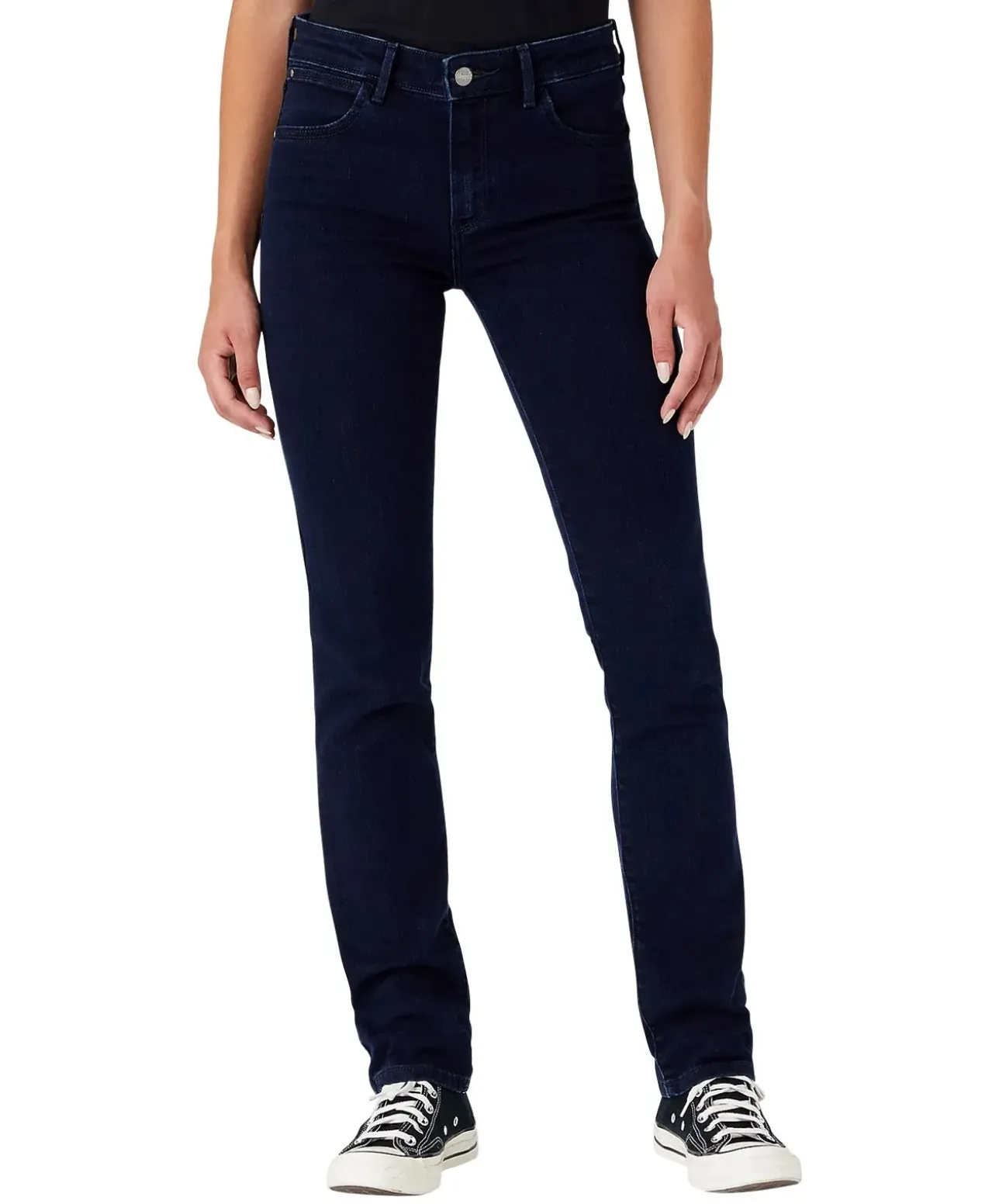 Wrangler Damen Jeans Straight Fit Body Bespoke in Blue Black