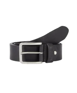 Wrangler Gürtel aus Anilin-Rindsleder in Schwarz
