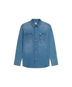 Wrangler Hemd Western Shirt in Stonewash