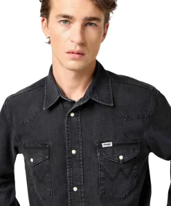 Wrangler Hemd Western Shirt in Rinse Black