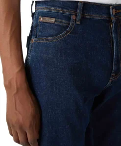Wrangler Herren Jeans Texas Slim in dunkelblauem Cross Game