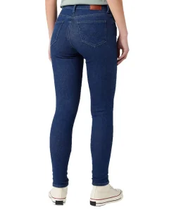 Wrangler High Jeans Skinny Fit in Dunkelblau