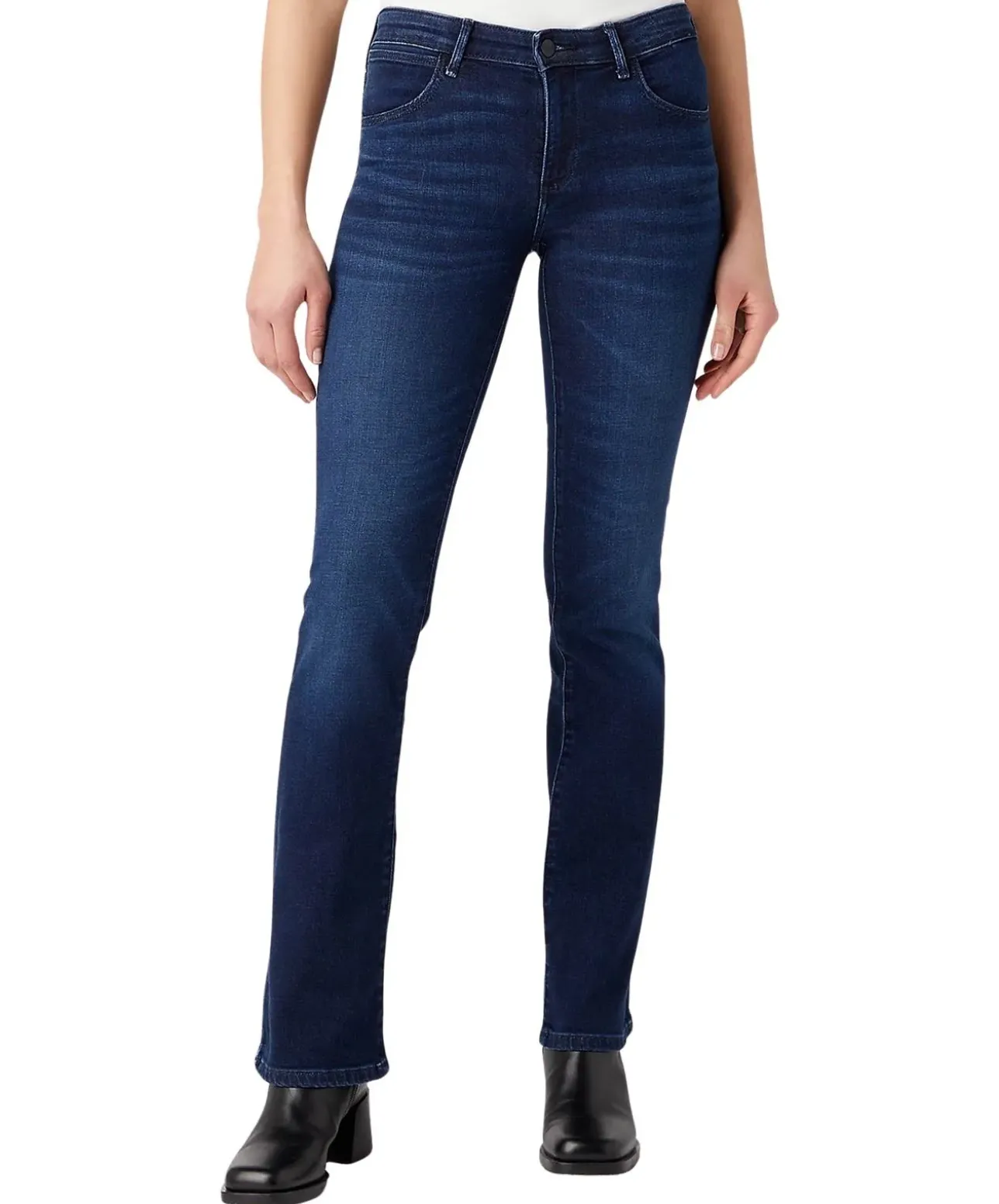 Wrangler Jeans Bootcut mit Body Bespoke in Dunkelblau