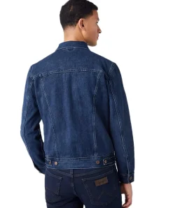 Wrangler Jeansjacke aus Bio-Baumwolle in Coalblue Stone